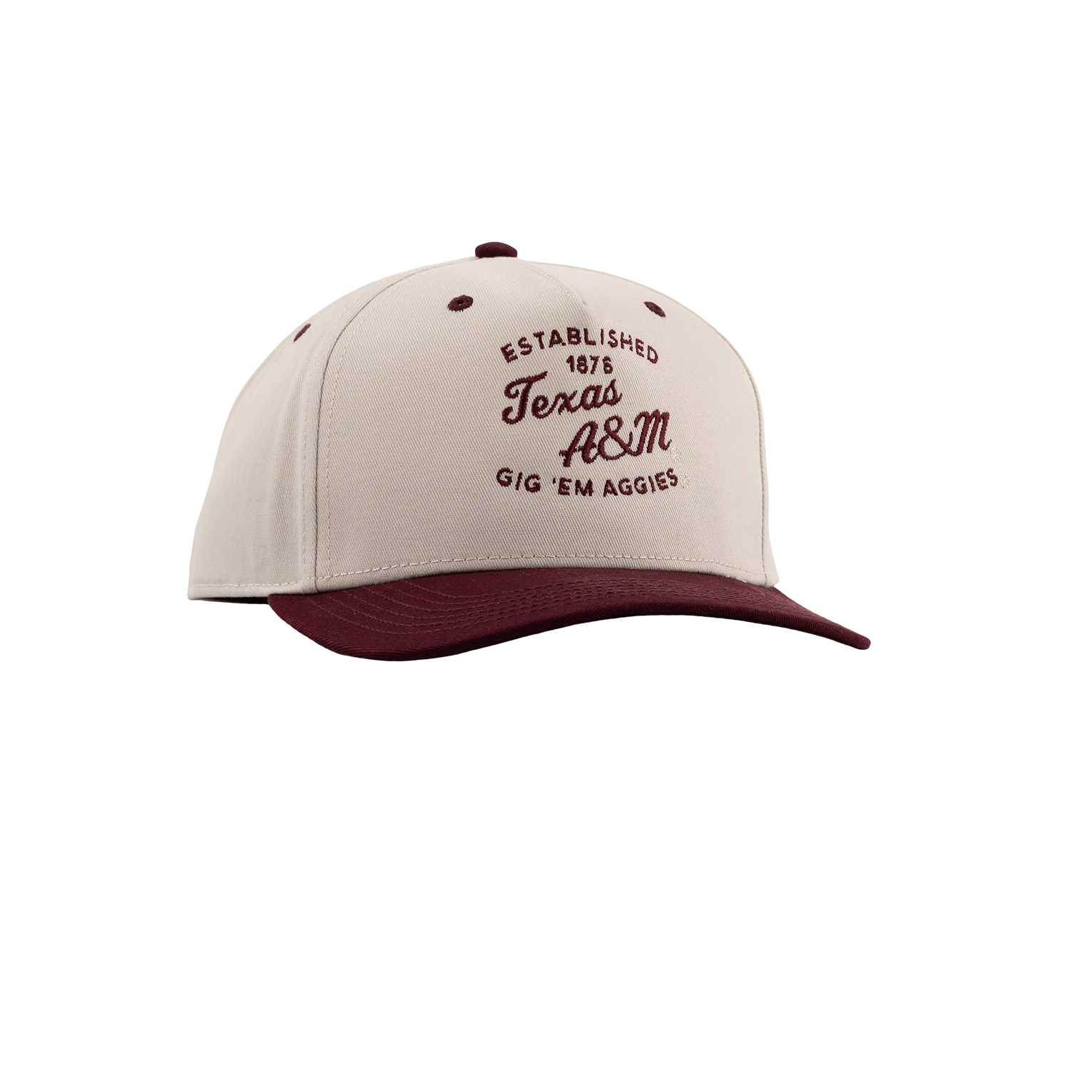 Texas A&M League Collegiate 6 Panel Snapback Cap - Beige - Image 35
