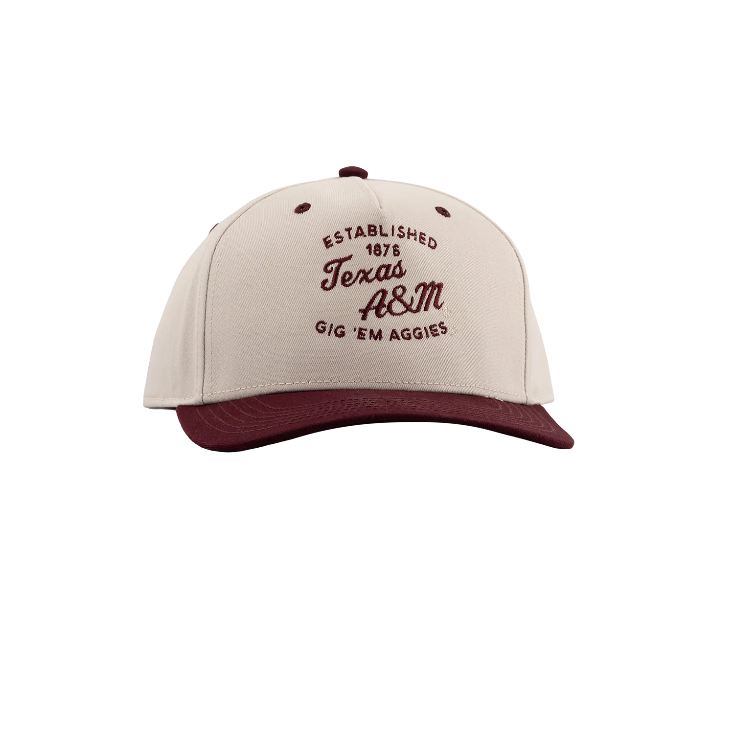 Texas A&M League Collegiate 6 Panel Snapback Cap - Beige - Image 36