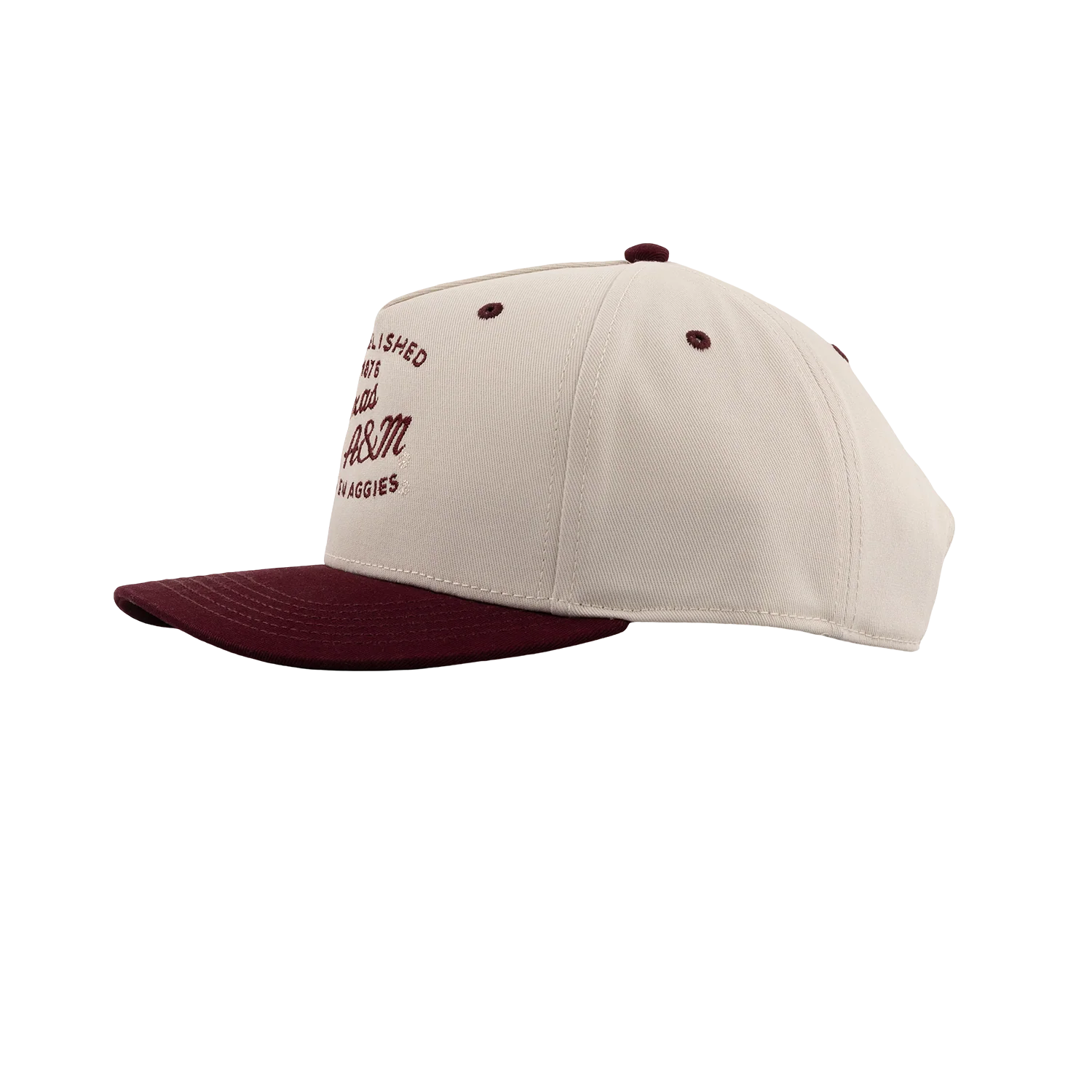 Texas A&M League Collegiate 6 Panel Snapback Cap - Beige - Image 8