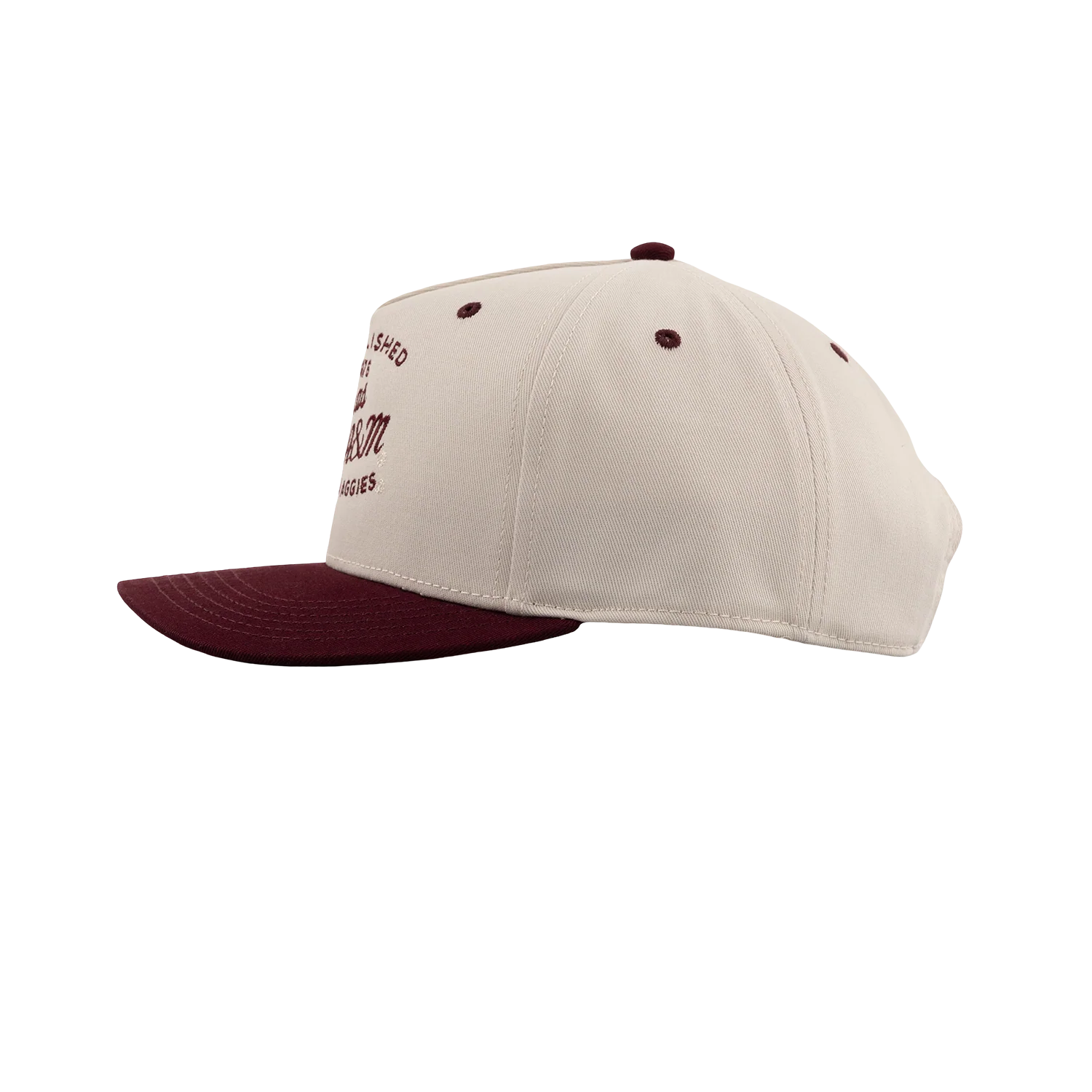 Texas A&M League Collegiate 6 Panel Snapback Cap - Beige - Image 9