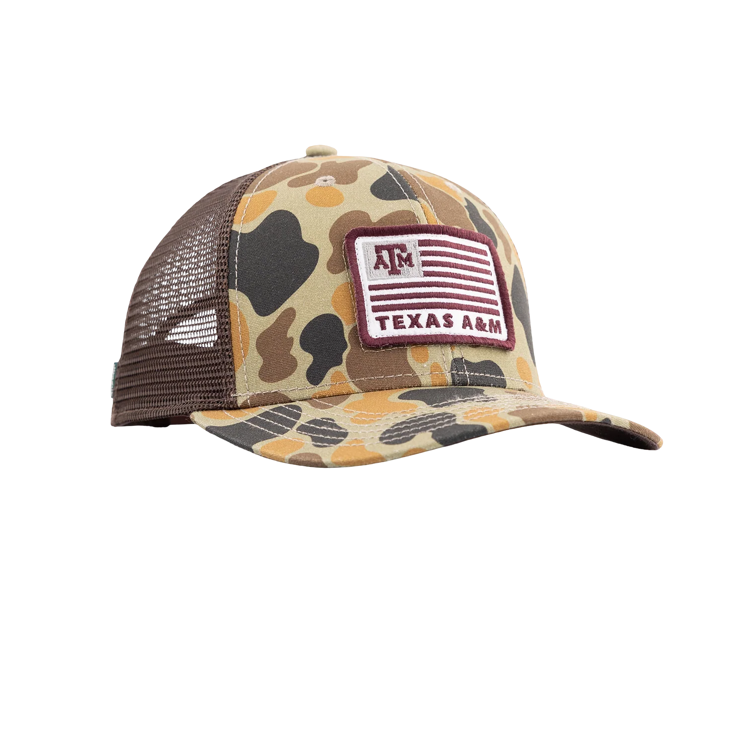 Texas A&M League Collegiate American Flag Mesh Cap - Camo - Image 34