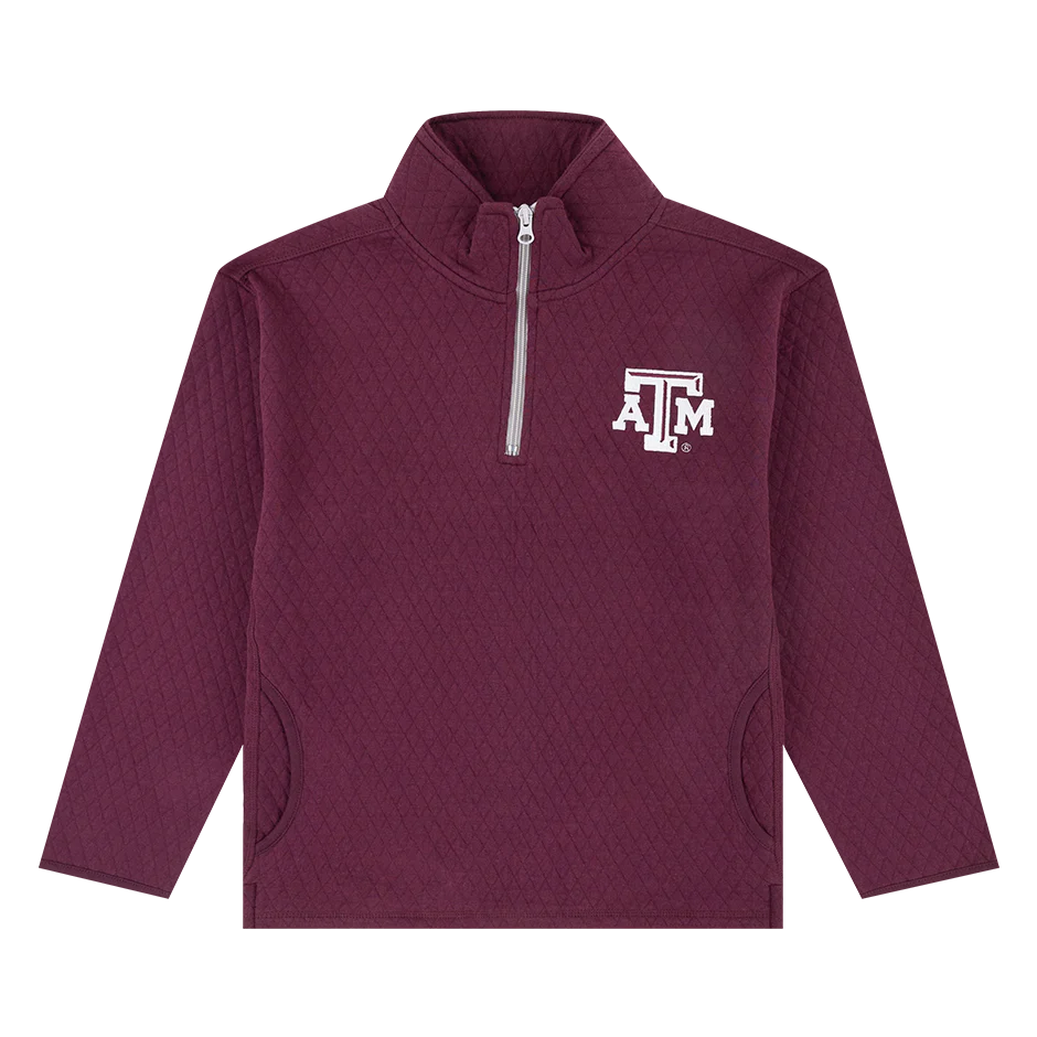 Texas A&M Little King Youth Quilted 1/4 Zip