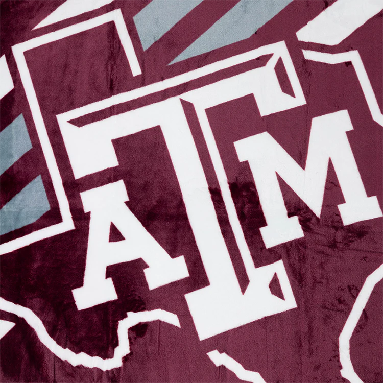 Texas A&M Logo Brand Raschel Throw - Image 3