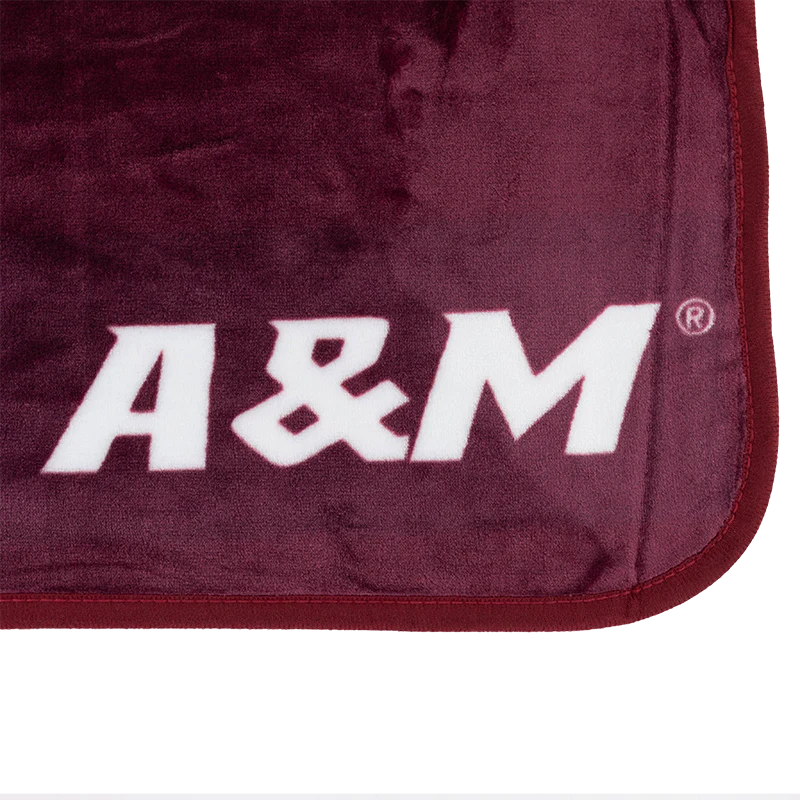 Texas A&M Logo Brand Raschel Throw - Image 4