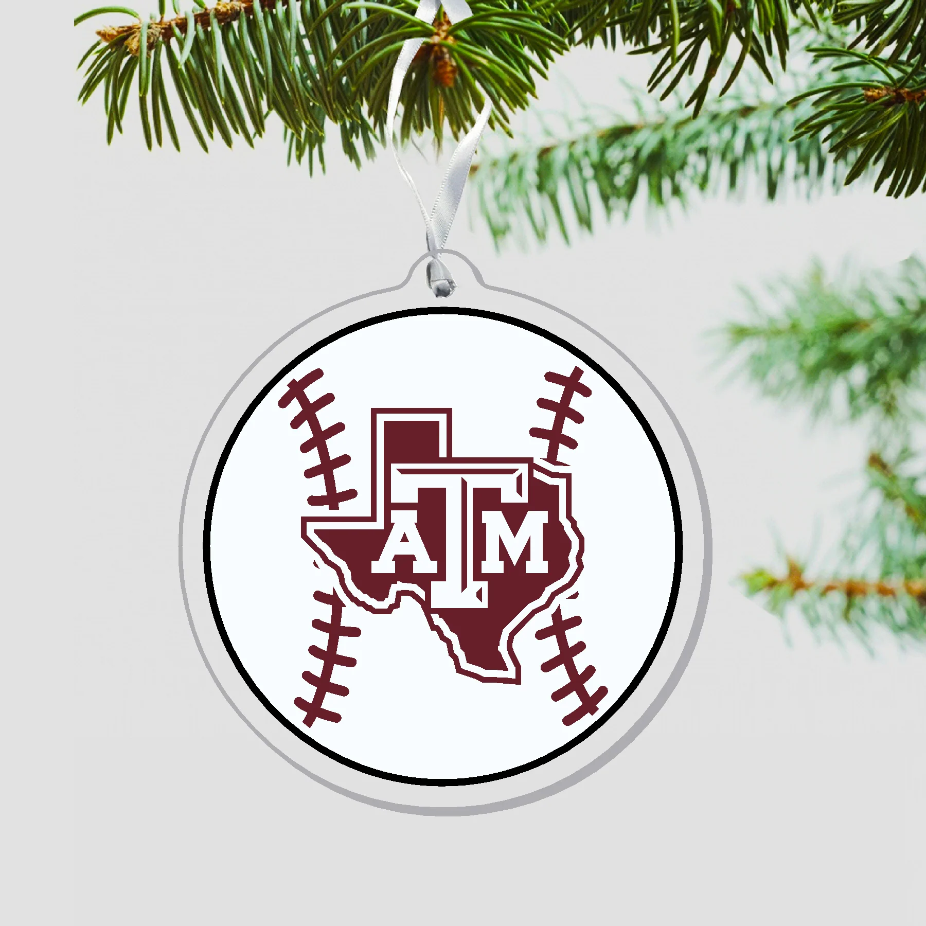 Texas A&M Lonestar Baseball Ornament - Image 2