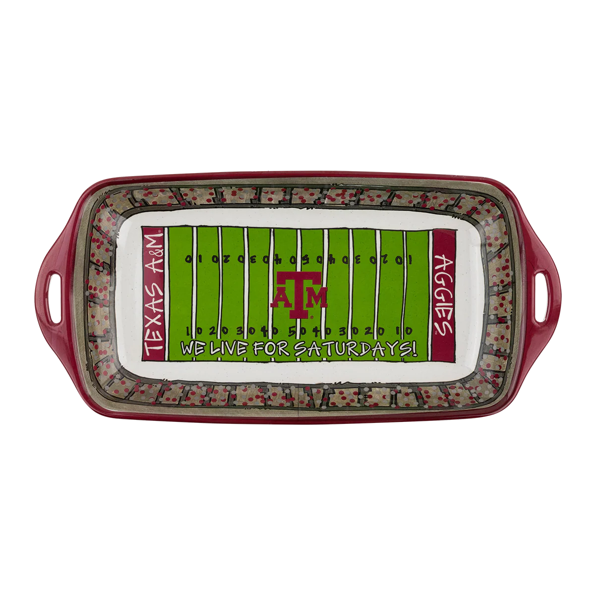 Texas A&M Magnolia Lane Stadium Melamine Tray
