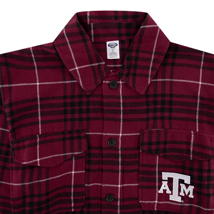 Texas A&M Maroon Boyfriend Plaid Nightshirt - Image 2