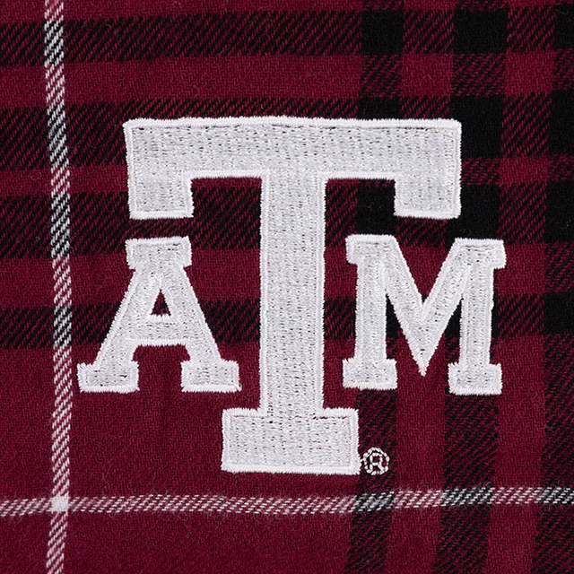 Texas A&M Maroon Boyfriend Plaid Nightshirt - Image 3