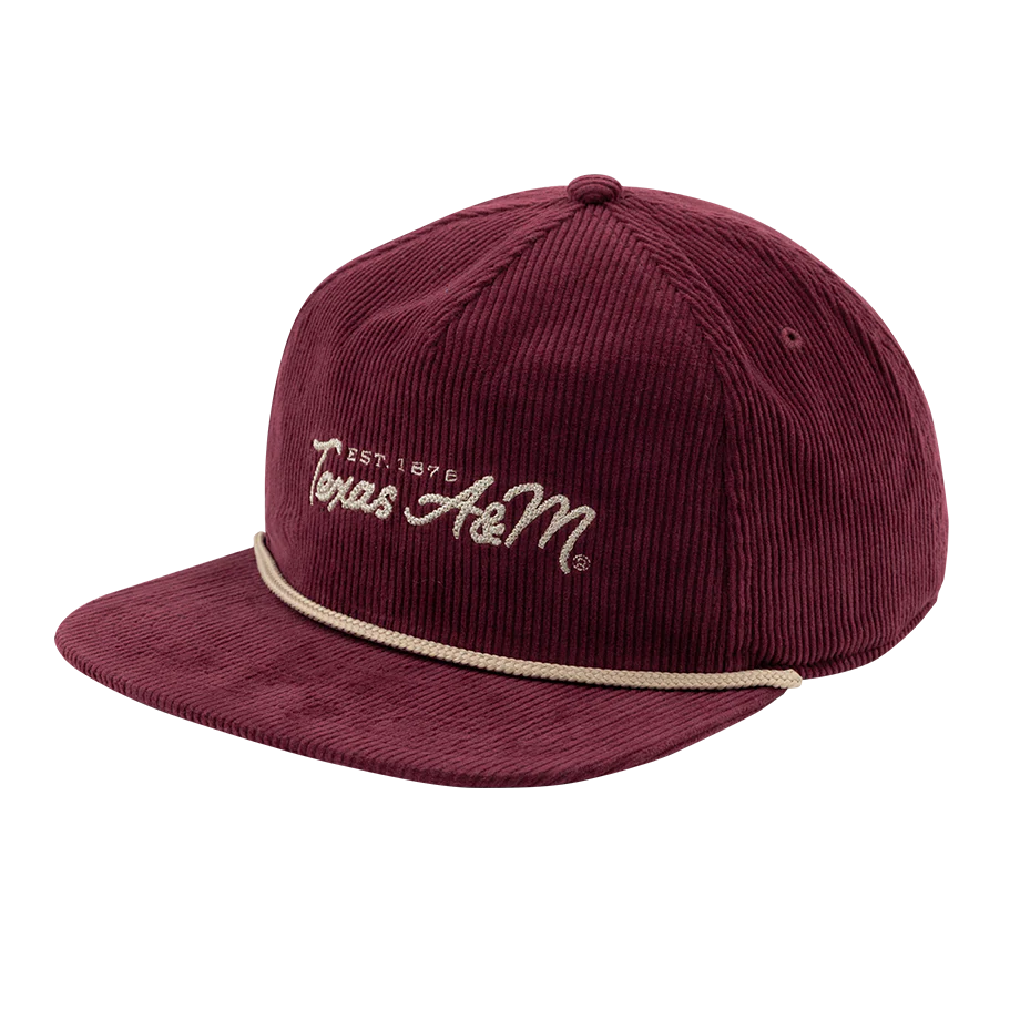 Texas A&M Maroon Corduroy Rope Hat
