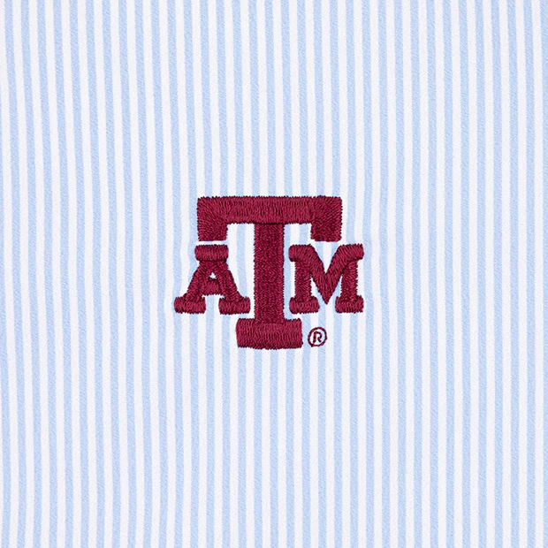 Texas A&M Mizzen+Main Carolina Banker Stripe Leeward Button Down - Image 3