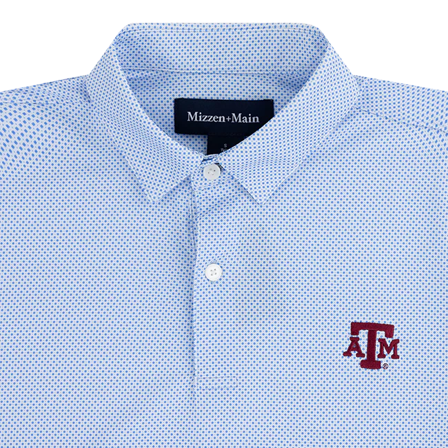 Texas A&M Mizzen + Main Tight Diamond Polo - Blue - Image 2