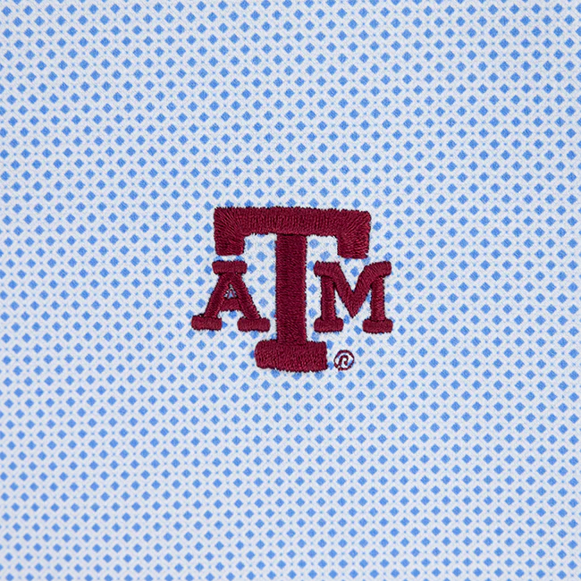 Texas A&M Mizzen + Main Tight Diamond Polo - Blue - Image 4
