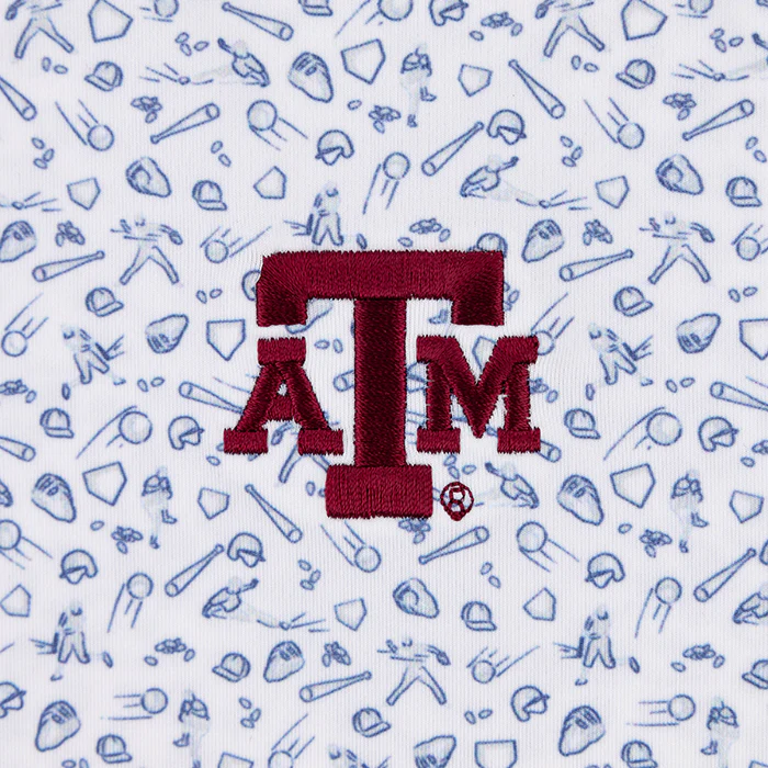 Texas A&M Peter Millar Batter Up Performance Jersey Polo - Image 3