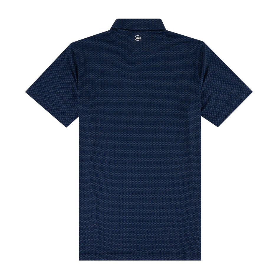 Texas A&M Peter Millar Bunker Bar Performance Polo - Blue - Image 2