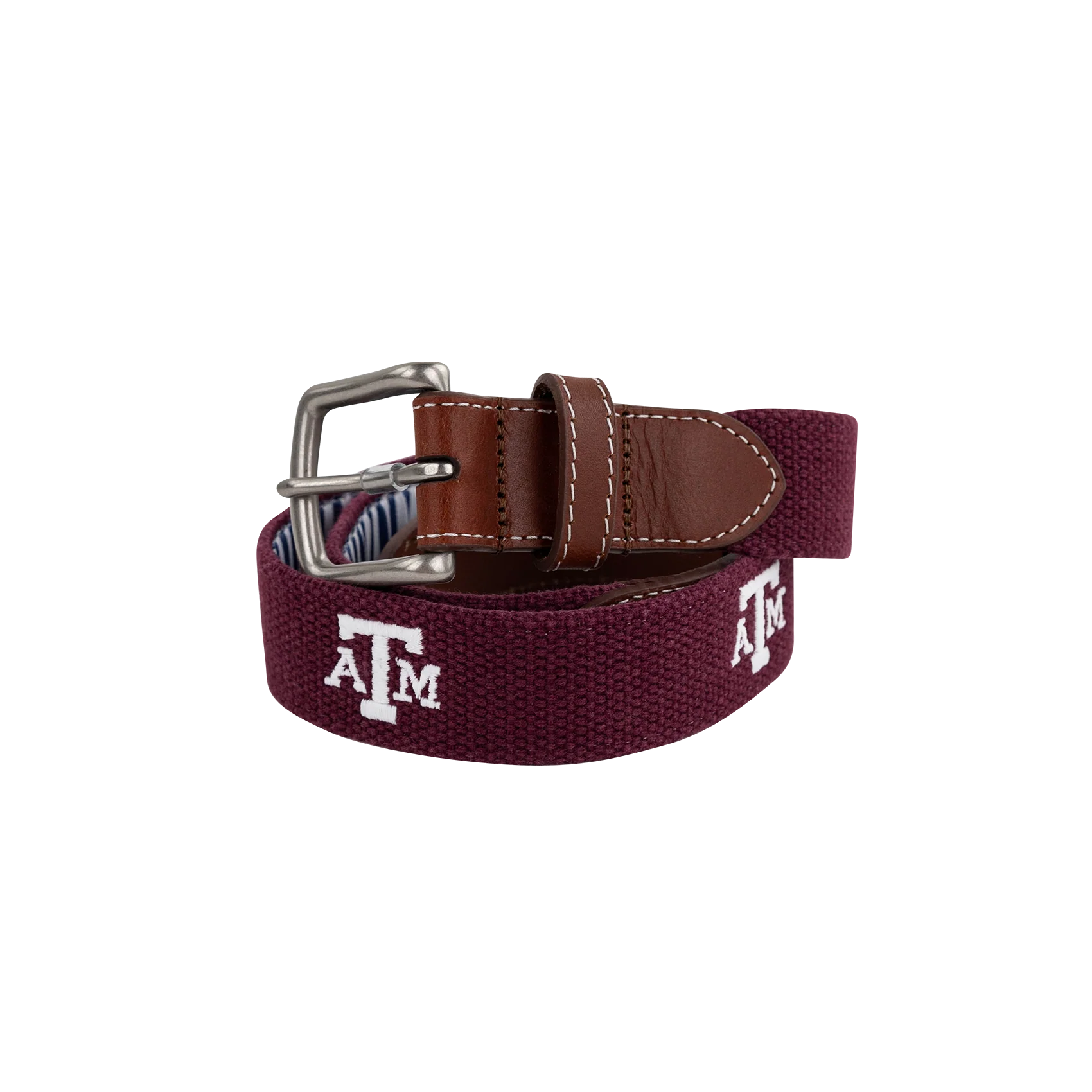 Texas A&M Peter Millar Embroidered Belt - Maroon