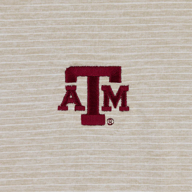 Texas A&M Peter Millar Highlands Performance Jersey Polo - Beige - Image 4