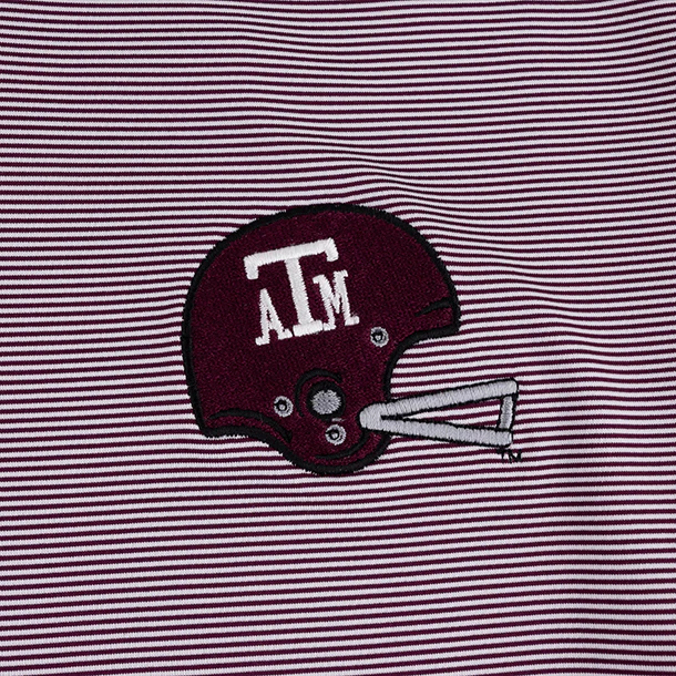 Texas A&M Peter Millar Jubilee Vintage Helmet Polo - Image 4