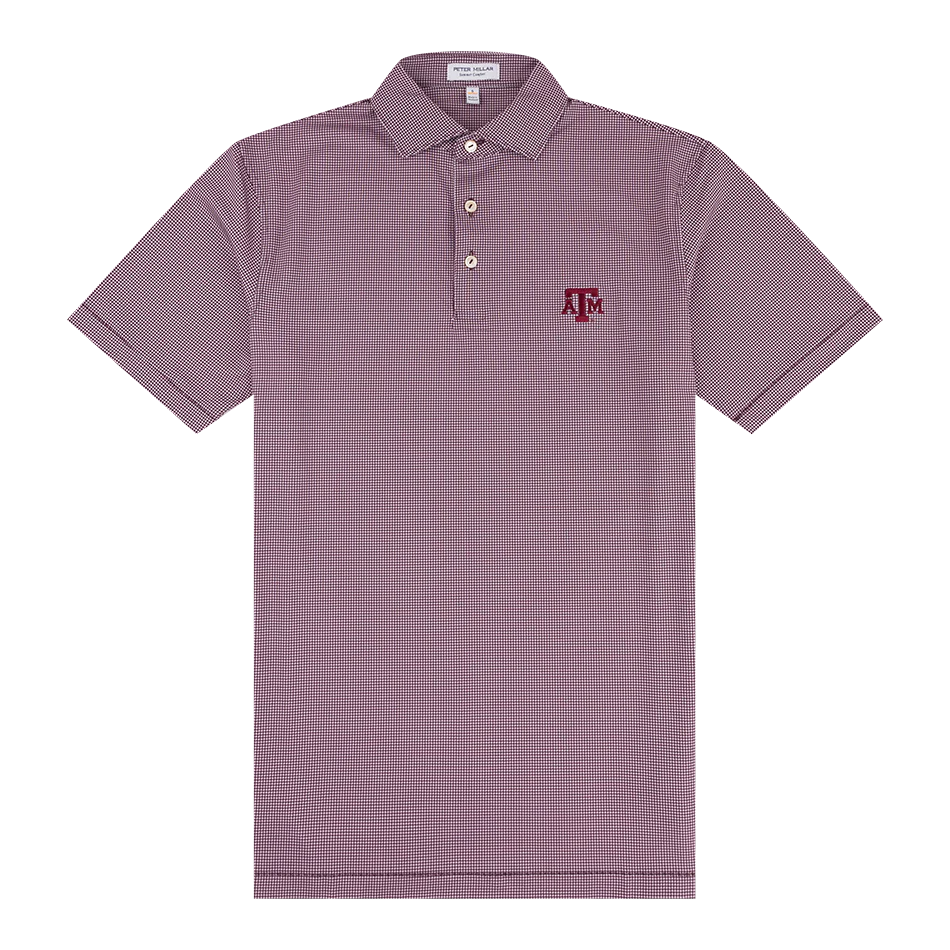 Texas A&M Peter Millar Pattern Performance Polo - Maroon