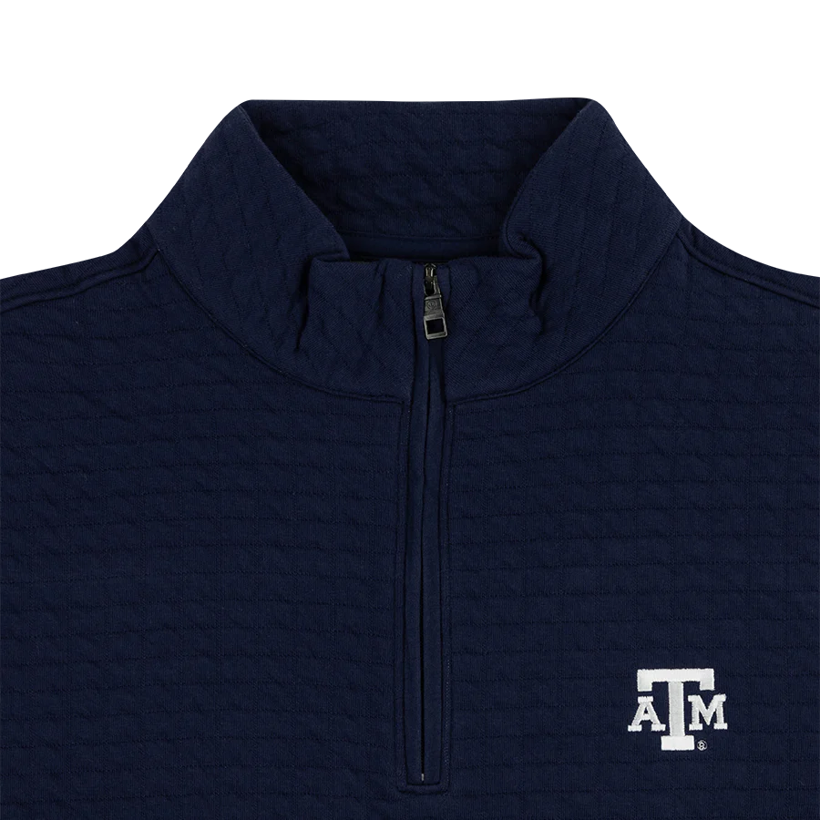 Texas A&M Peter Millar Quad Quilted 1/4 Zip - Image 2