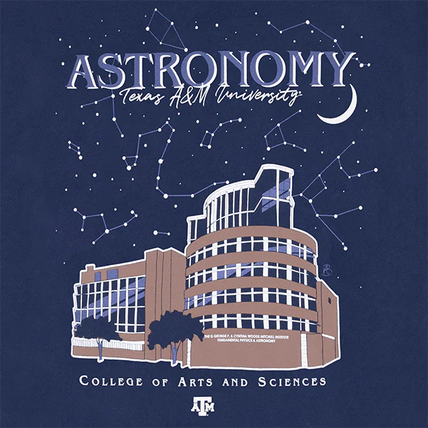 Texas A&M Physics and Astronomy T-Shirt - Blue - Image 3