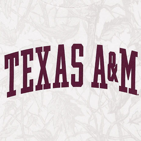 Texas A&M Pressbox Crewneck - Maroon Camo - Image 4