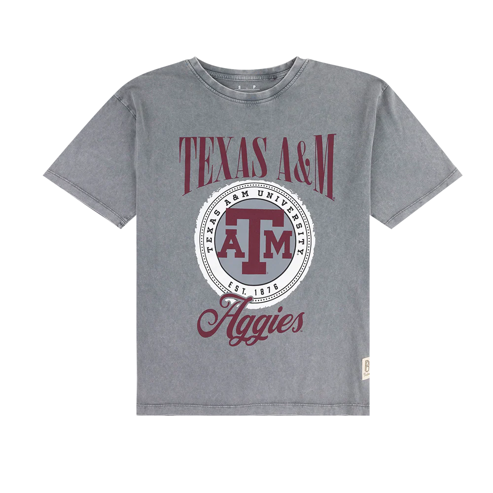 Texas A&M Pressbox Falkland Moonstone T-Shirt - Black