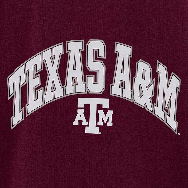 Texas A&M Pressbox Short Sleeve Top - Maroon - Image 3