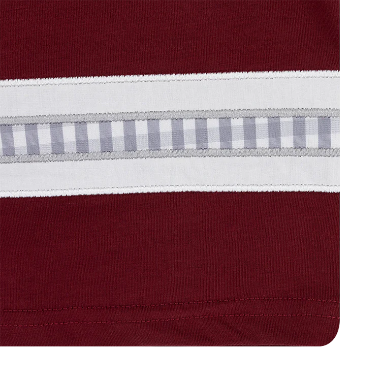 Texas A&M Queen of Sparkles Oversized Gingham Jersey Tee - Maroon - Image 4