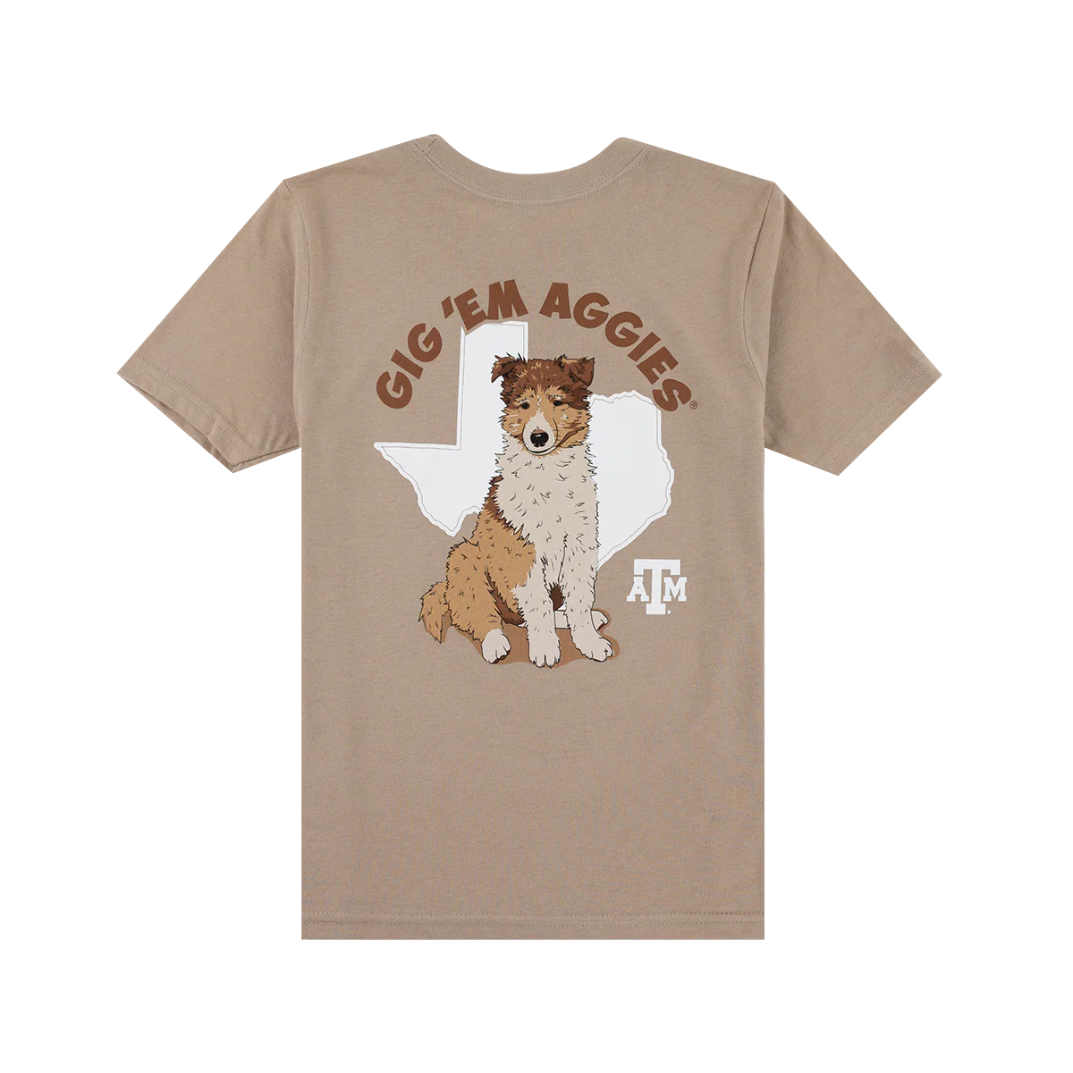 Texas A&M Reveille Puppy Youth T-Shirt - Beige