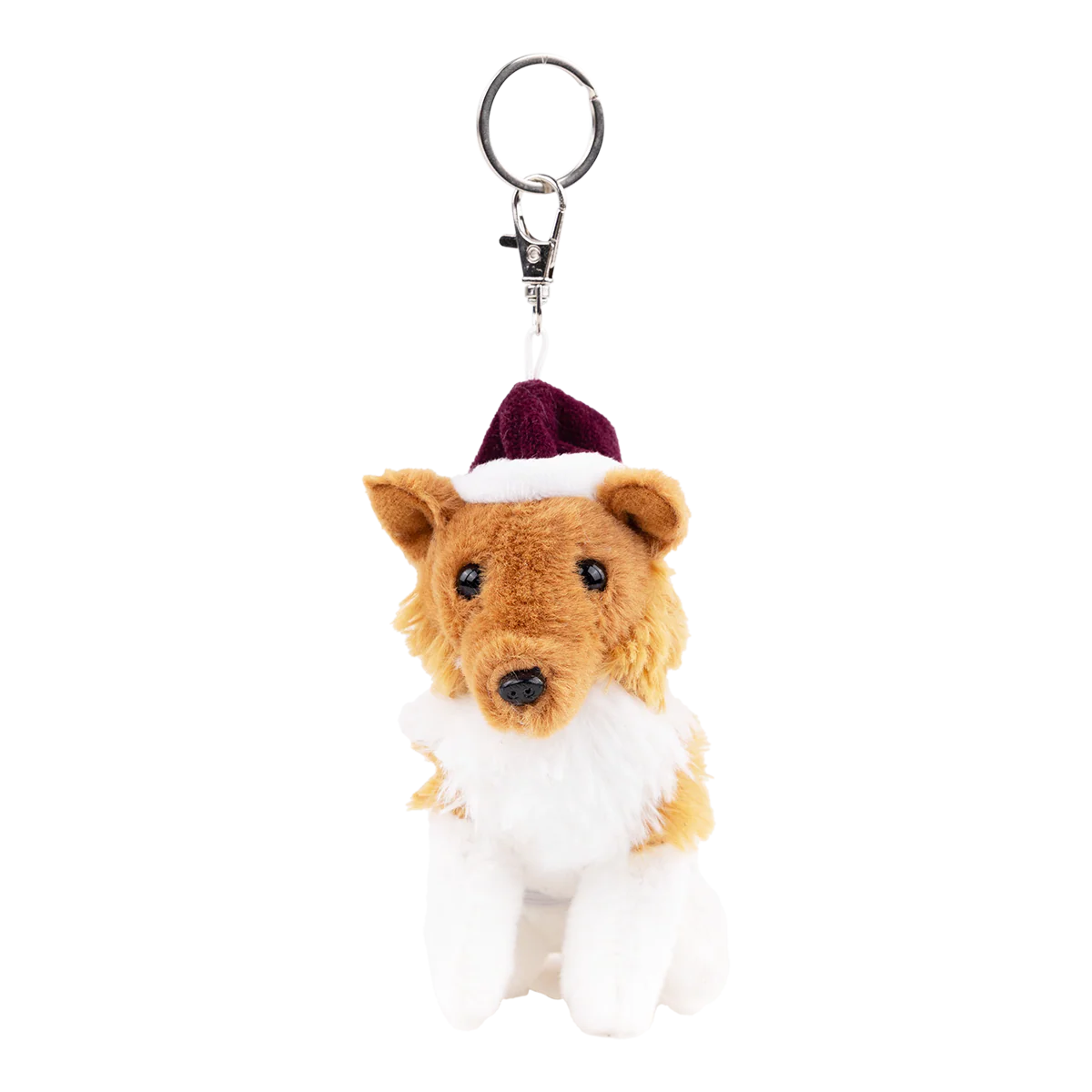 Texas A&M Reveille Santa Hat Plush Keychain - Image 2