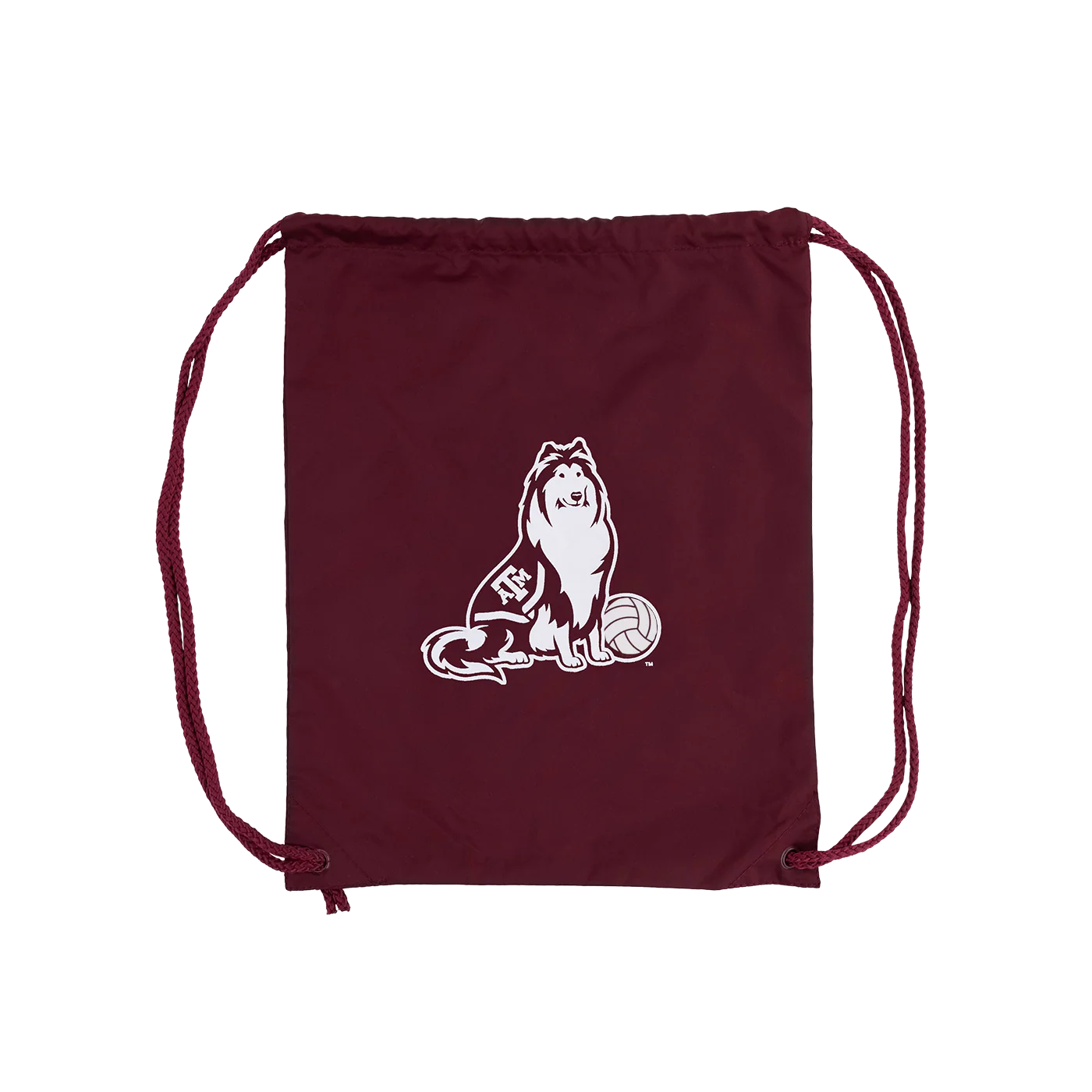 Texas A&M Reveille Volleyball Drawstring Bag - Maroon