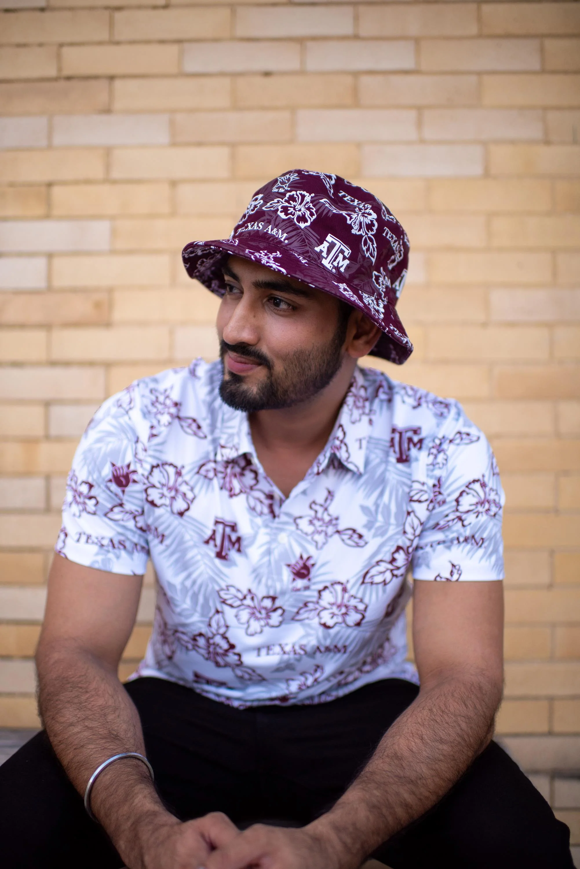 Texas A&M Reyn Spooner Tropical Bucket Hat - Maroon - Image 2
