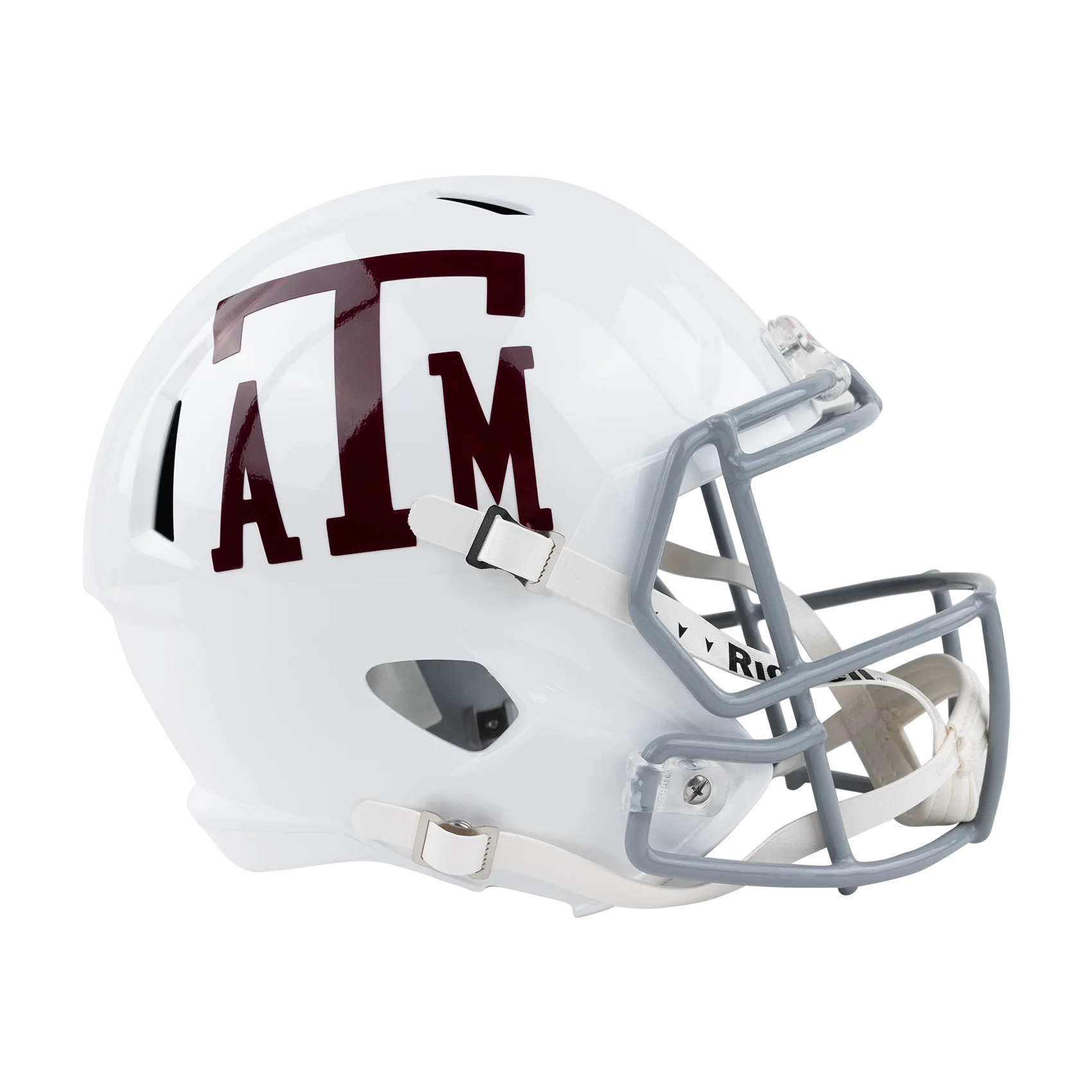 Texas A&M Riddell Throwback White Replica Football Helmet - Image 4