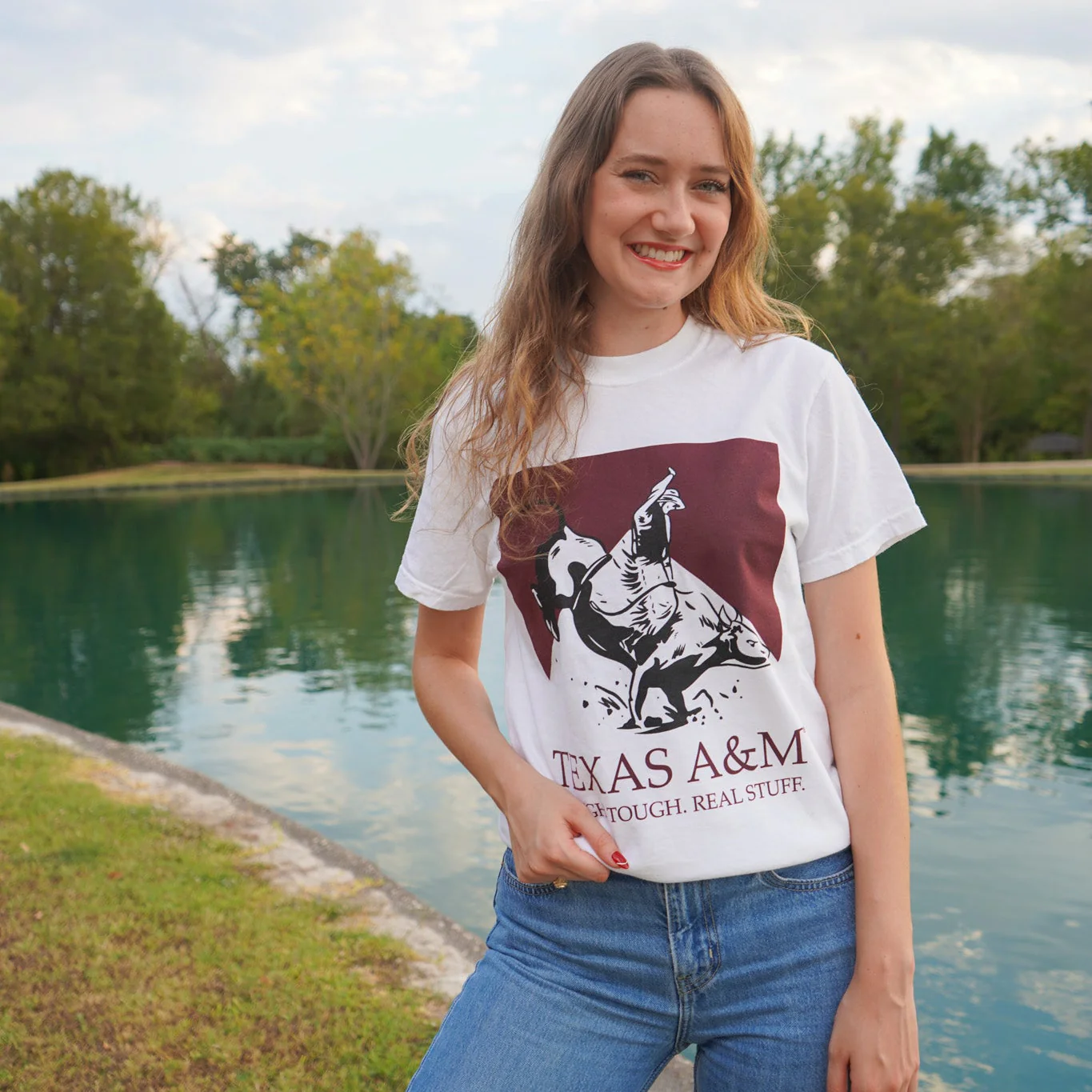 Texas A&M Rough Tough Bull Rider T-Shirt - Image 2