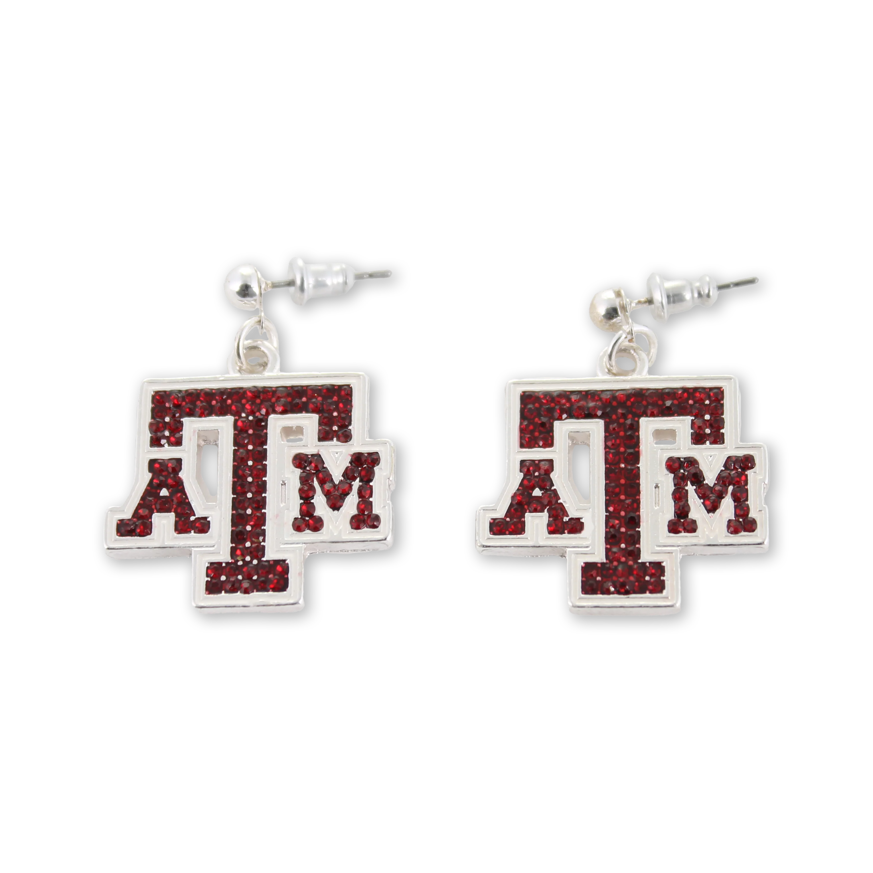 Texas A&M Seasons Jewelry Crystal Logo Earrings