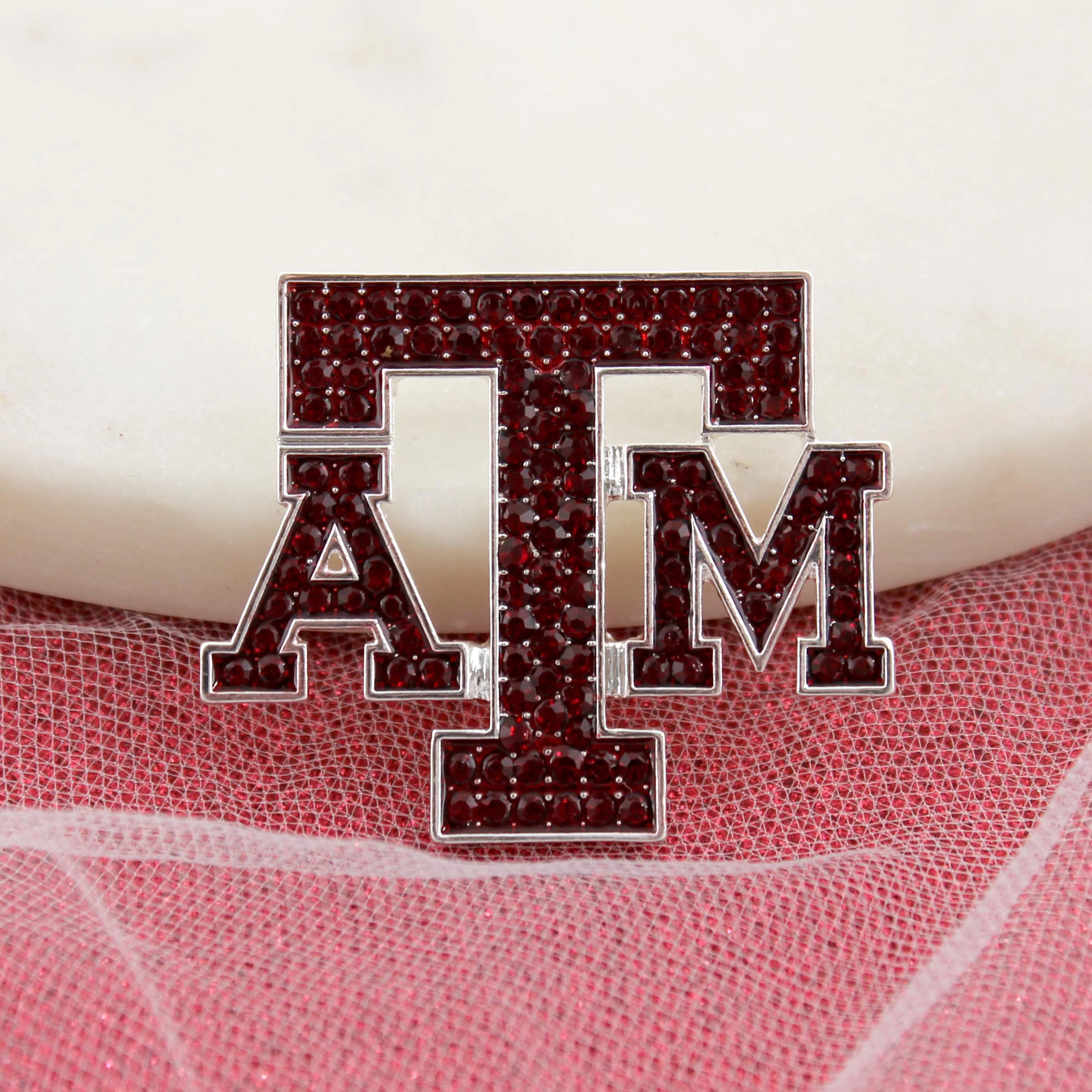 Texas A&M Seasons Jewelry Crystal Logo Pin - Image 3