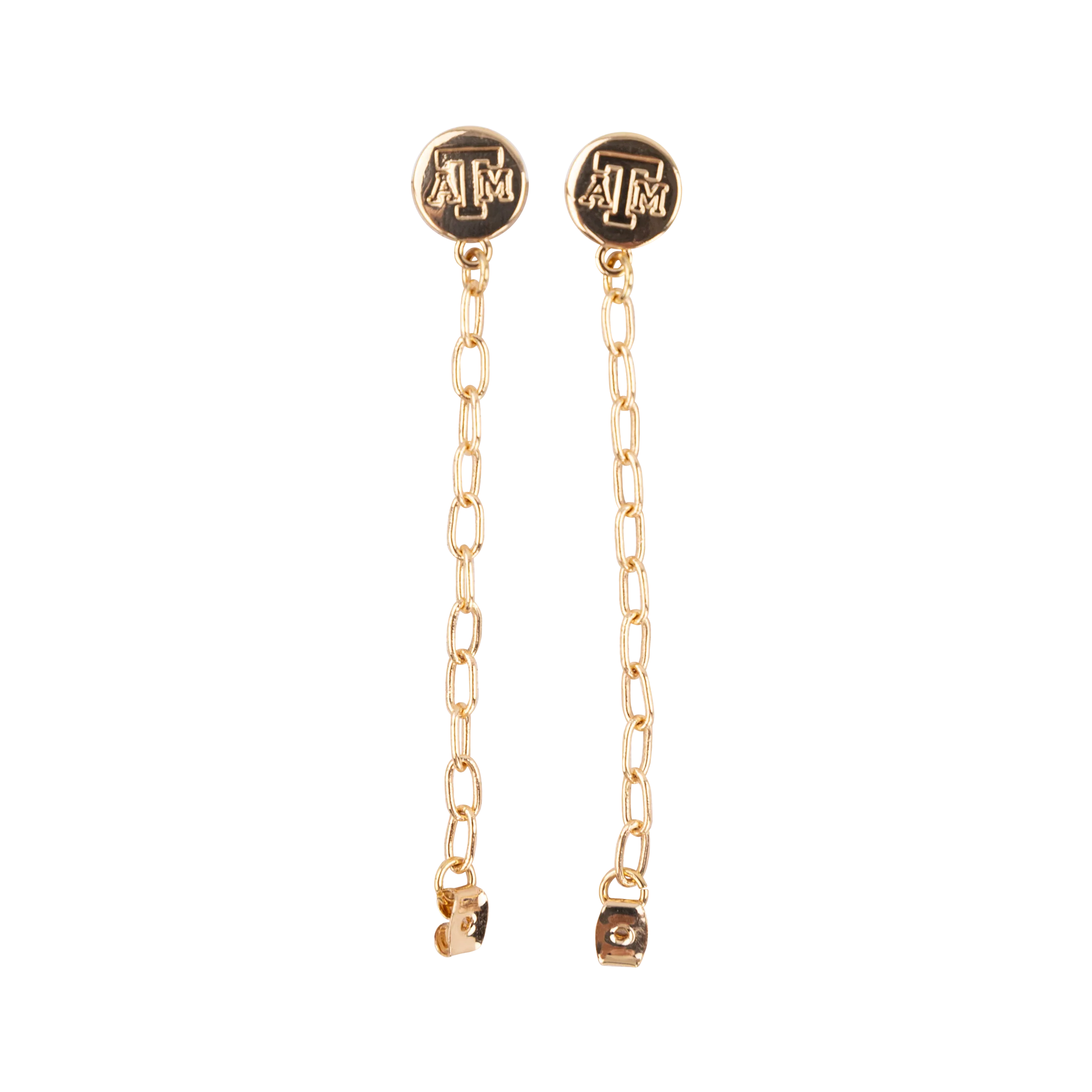 Texas A&M SHELBY & GRACE Chain Earrings - Image 2