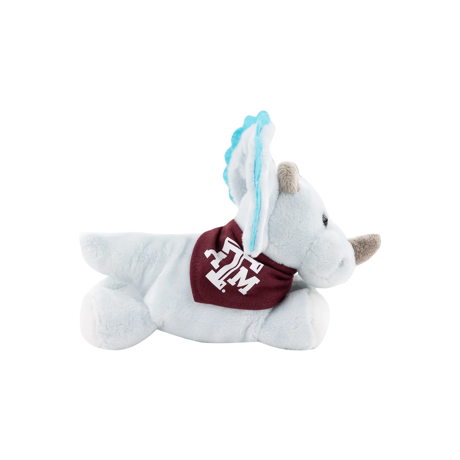 Texas A&M Short Stacks Triceratops Plush Animal with Bandana - Image 2
