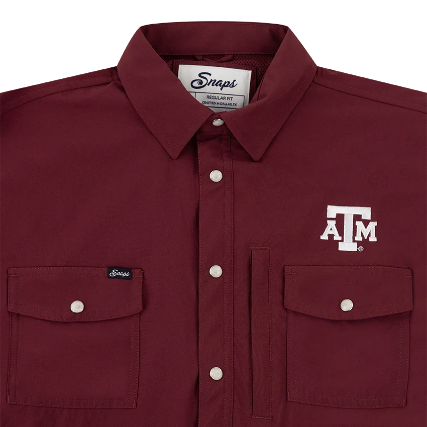 Texas A&M Snaps Gig 'Em Maroon Short Sleeve Tailgater - Image 3