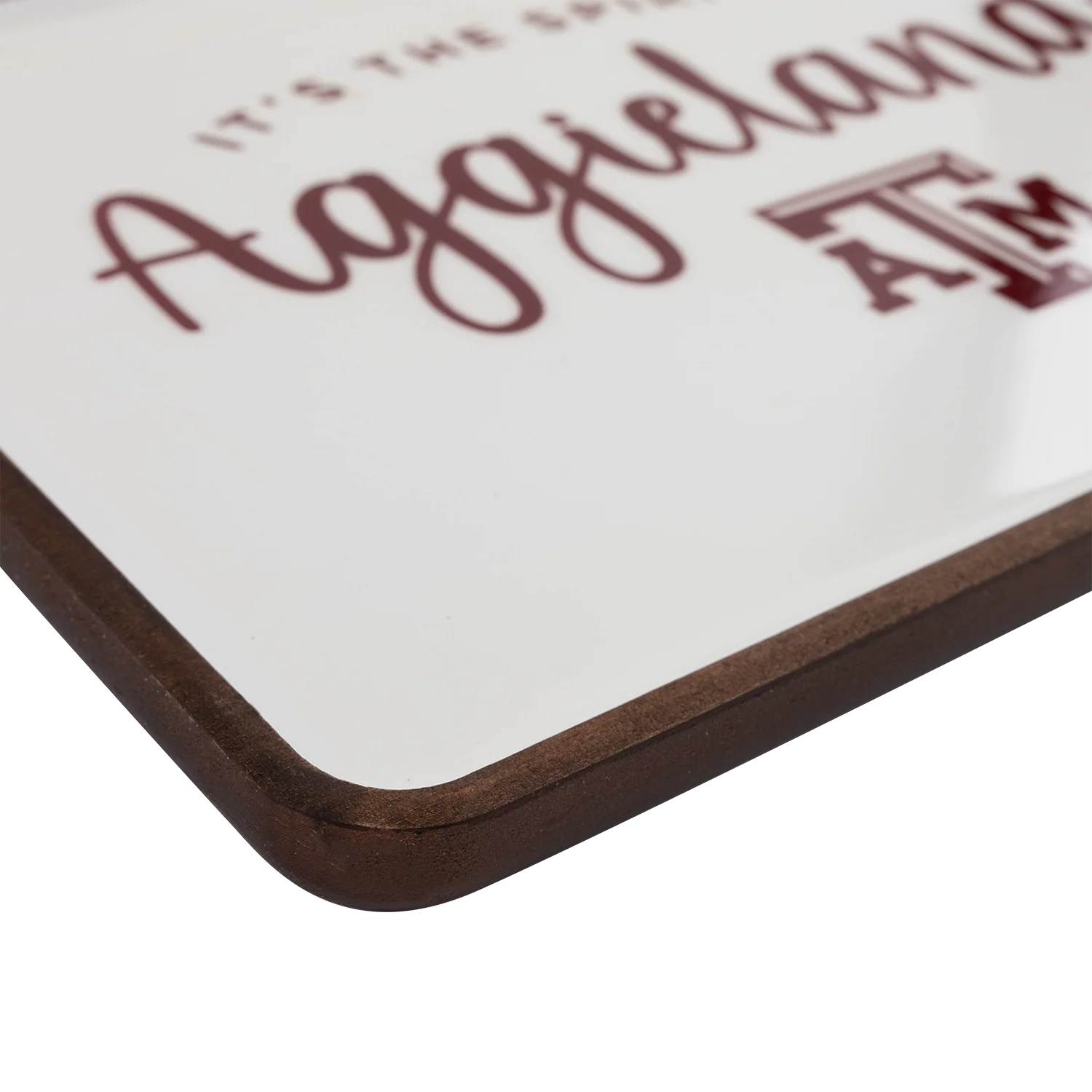 Texas A&M Spirit Mango Wood Tray - Image 2