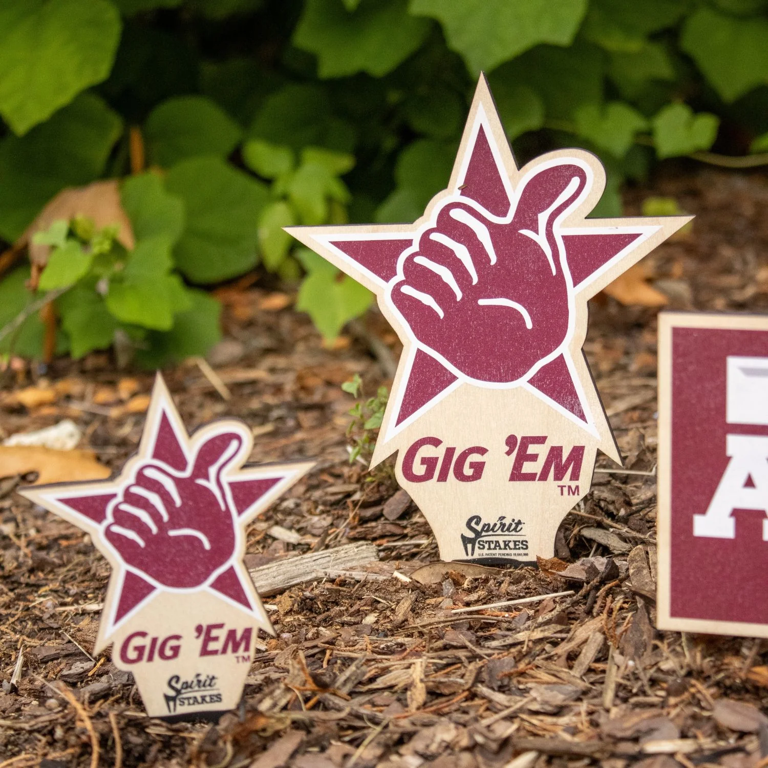 Texas A&M Spirit Stakes Gig 'Em Thumb Medium Plant Stake - Image 2