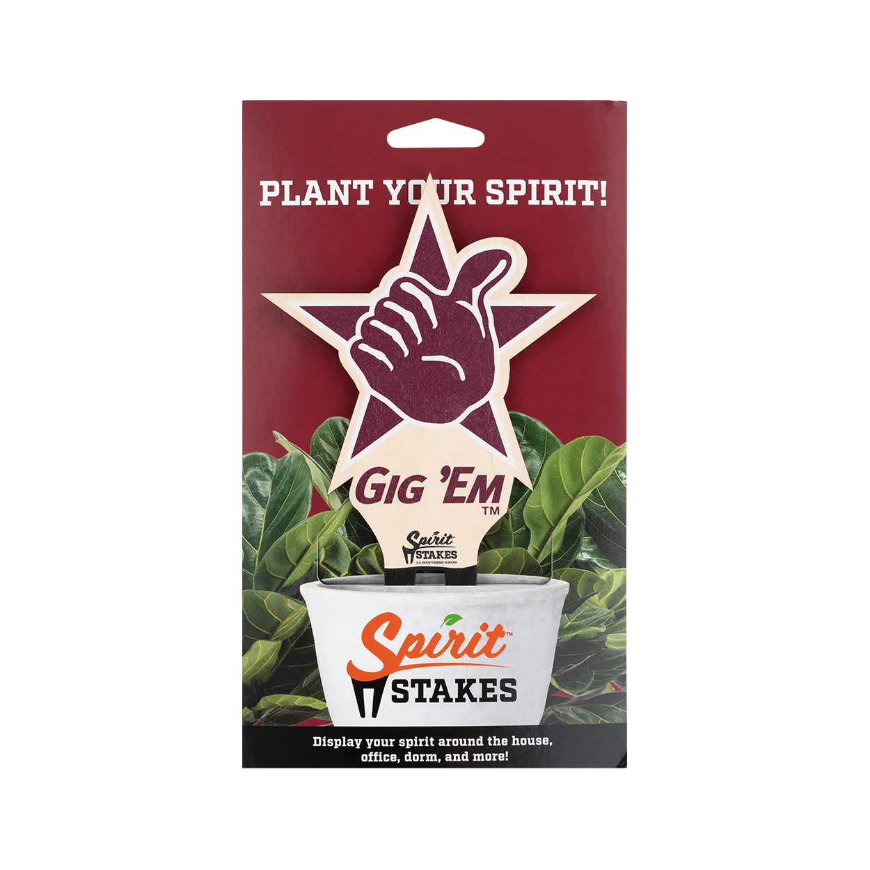Texas A&M Spirit Stakes Gig 'Em Thumb Medium Plant Stake - Image 4