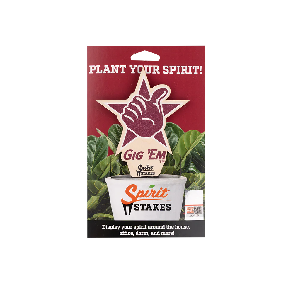 Texas A&M Spirit Stakes Gig 'Em Thumb Small Plant Stake