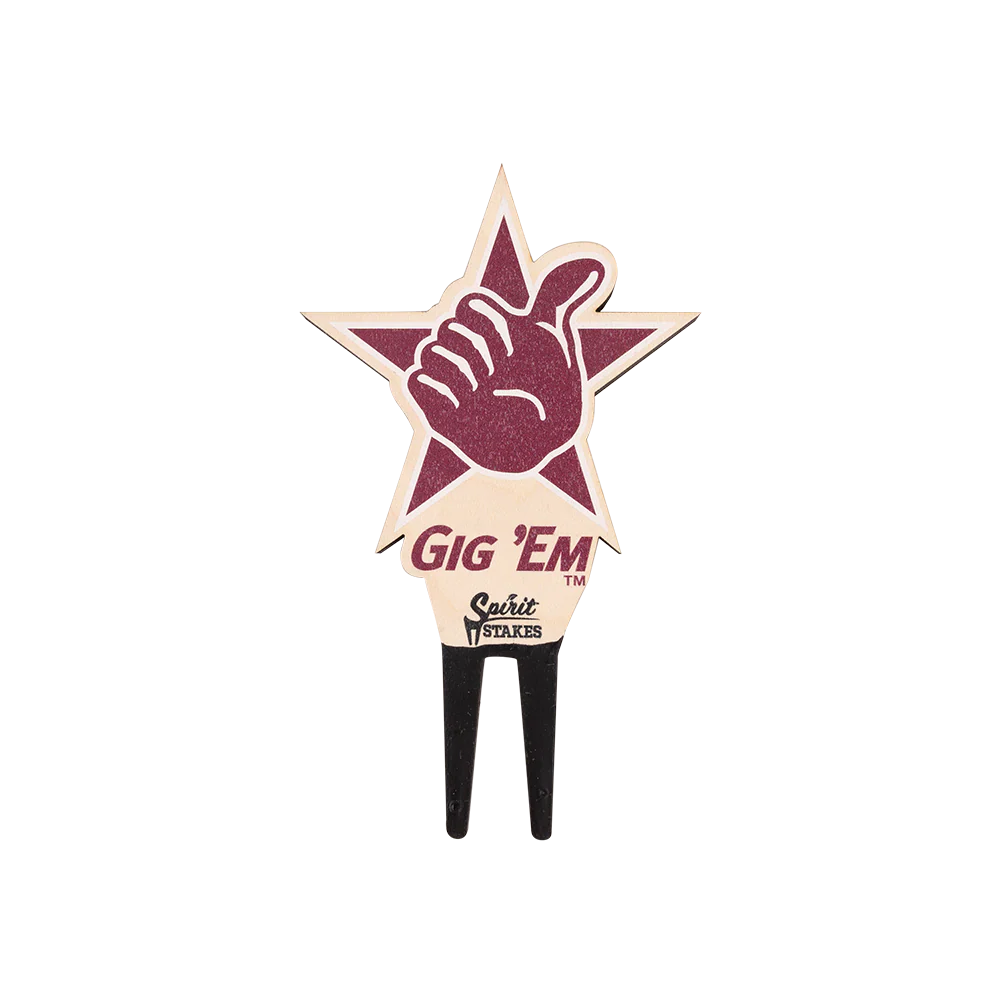 Texas A&M Spirit Stakes Gig 'Em Thumb Small Plant Stake - Image 3
