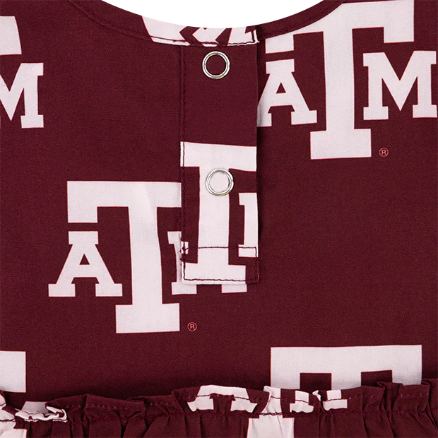 Texas A&M Stewart Simmons Poplin Onesie Dress - Image 3