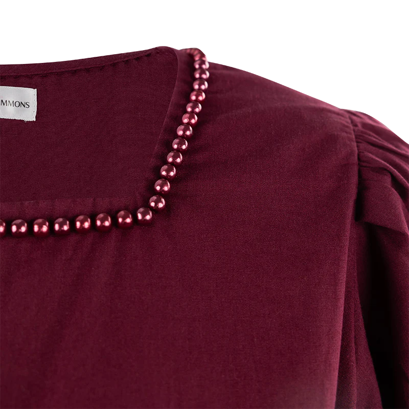 Texas A&M Stewart Simmons Puff Sleeve Peplum Top - Image 3