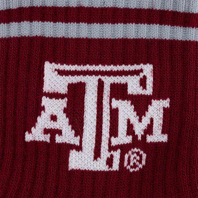 Texas A&M Strideline Half Calf 2 Pack Socks - Maroon - Image 3