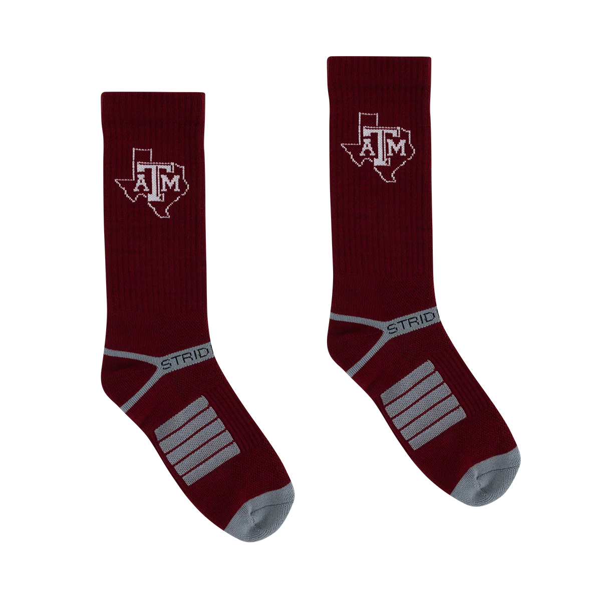 Texas A&M Strideline Premium Knit Crew Socks - Maroon