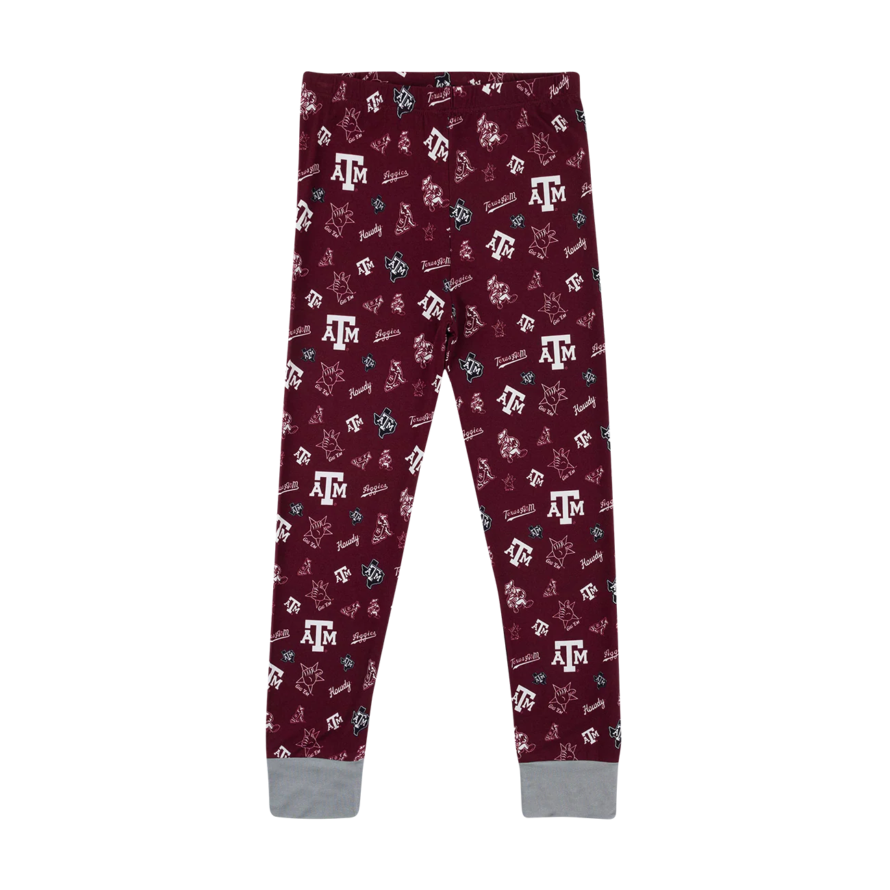 Texas A&M Tailgate Tikes Two Piece Maroon Youth PJ Set - Image 4