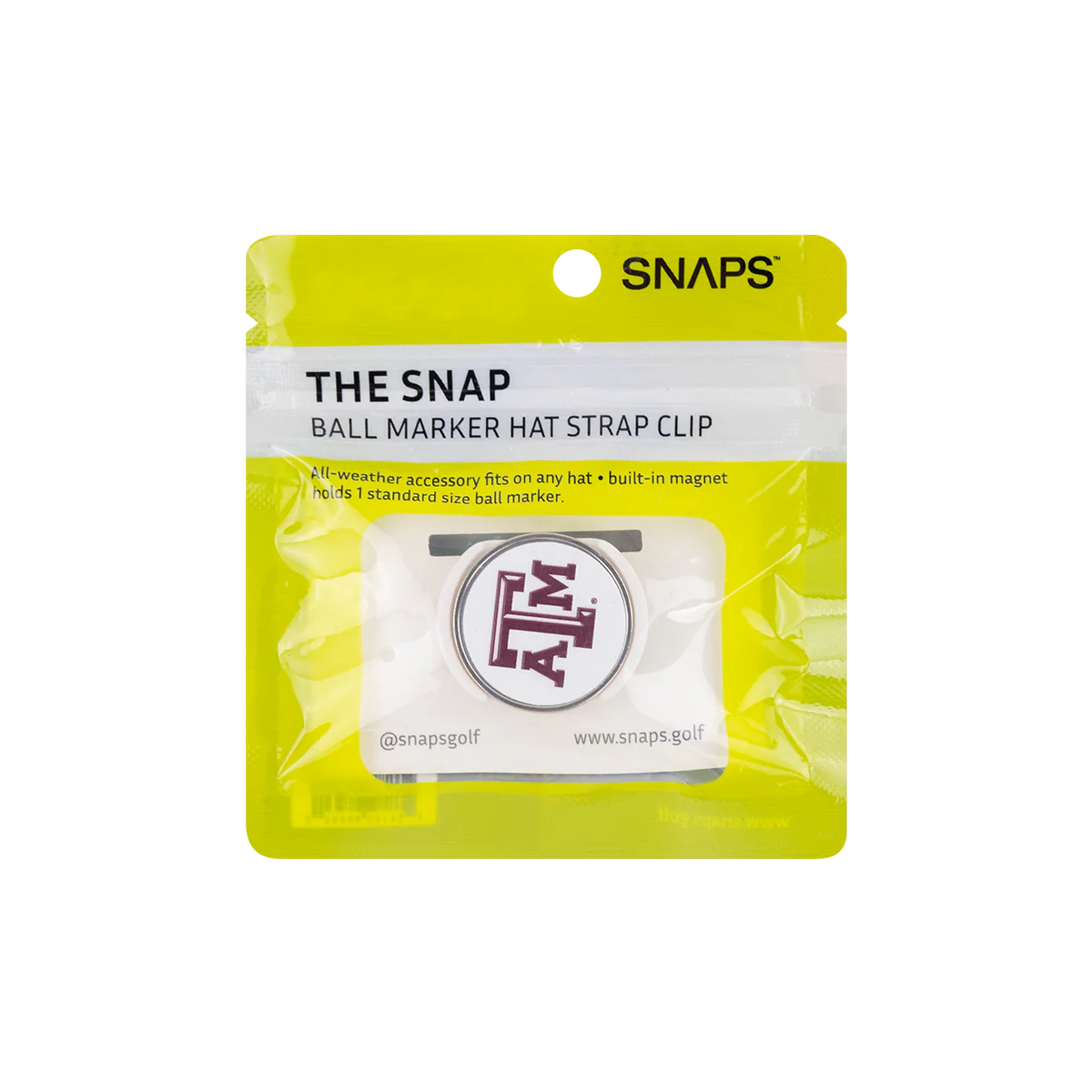 Texas A&M The Snap Ball Marker Hat Strap Clip